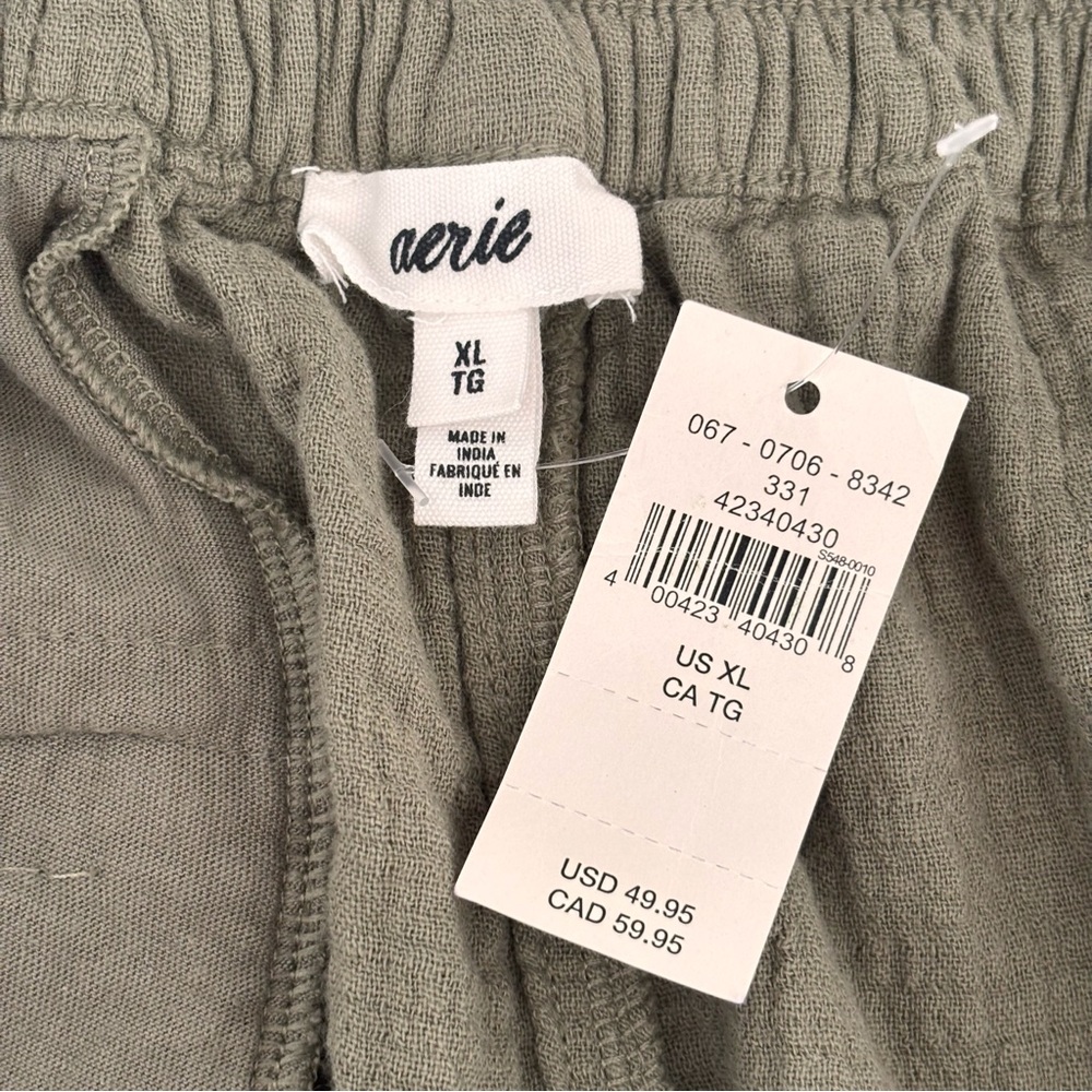 AERIE Gauze Daybreak Trouser Shorts Sz XL NWT - Picture 7 of 10